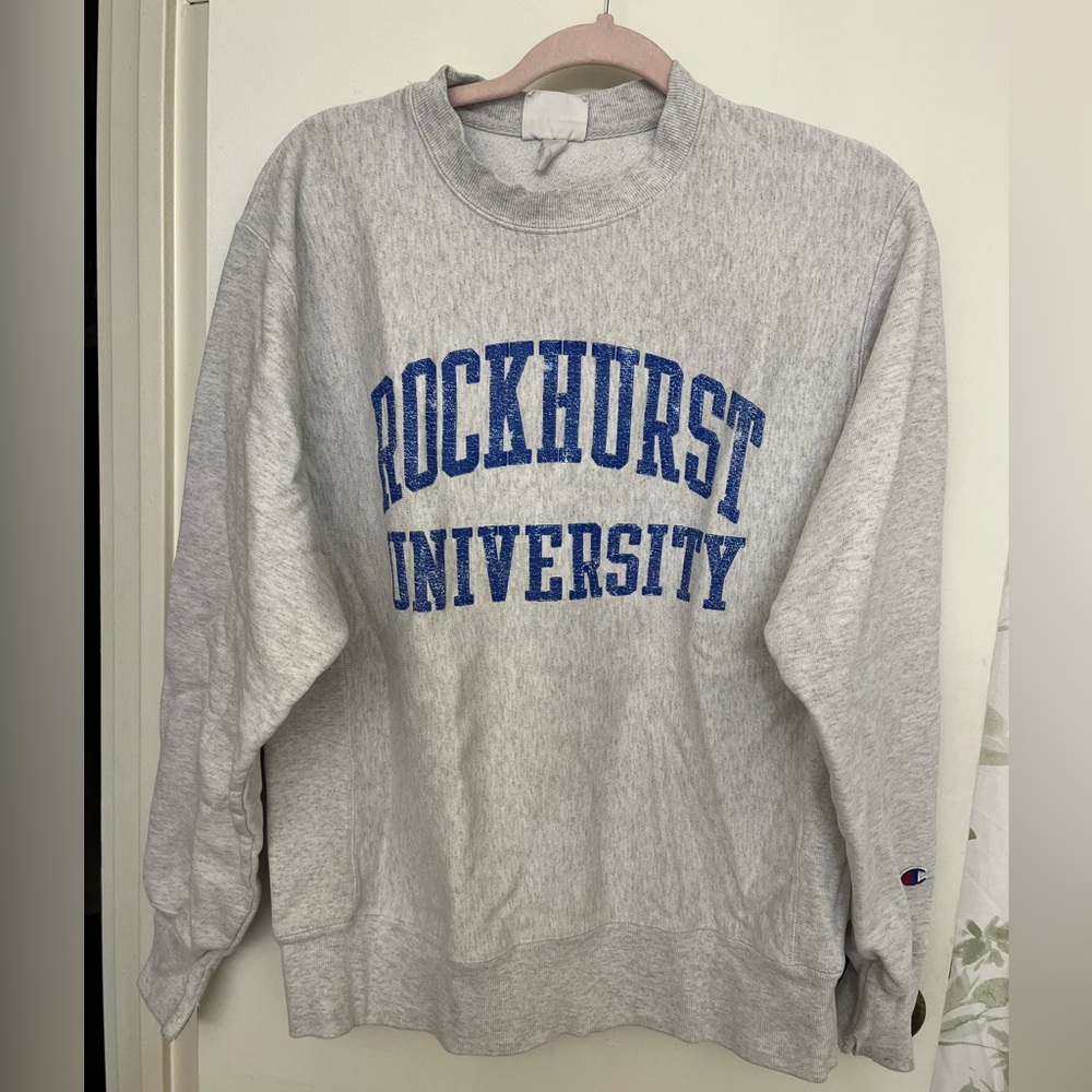 Champion Gray Rockhurst University Sweatshirt